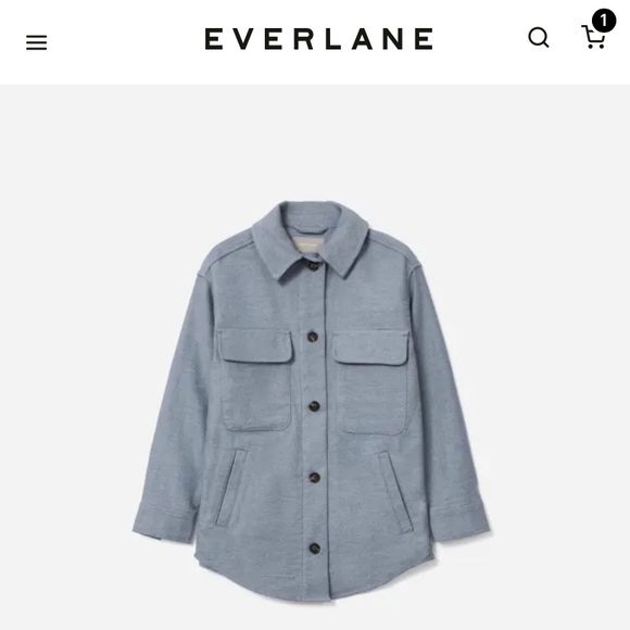 Everlane Jackets & Blazers - Everlane Oversized Shirt jacket in heathered cool grey